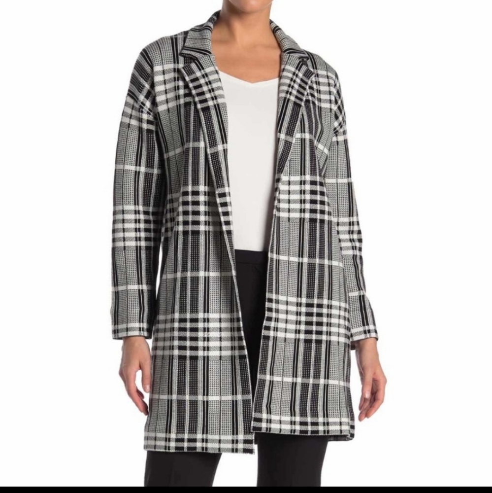 NWT Tahari Soft Plaid Viscose Side Pocket Blazer - Picture 4 of 12